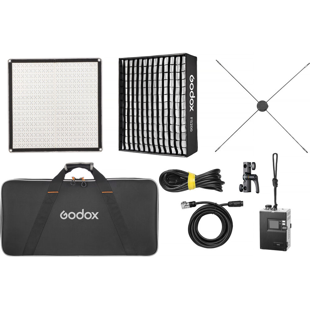 Đèn Led Godox FL200R K1 Dạng Vải Có Thể Gập Lại Với Bộ Điều Khiển Từ Xa 200W 60x60cm